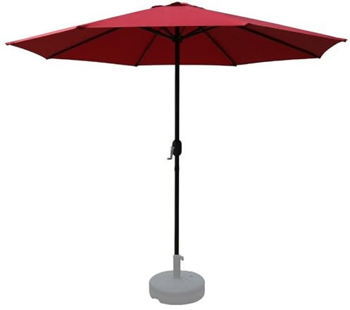 Parasol de Jardin Extérieur, 270 cm, avec Manivelle et Inclinable, Parasol de Table pour Jardin, Balcon, Piscine,Terrasse, Protection UV50+(Burgundy)