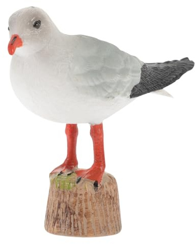 HEALEEP Nautical Seagull Statue Miniature Seagull Figurine for Home Car Cake Miniature House Office Bedroom and Cafe Decor Ornament for Coastal Display 3.54 X 2.76 X 1.18In