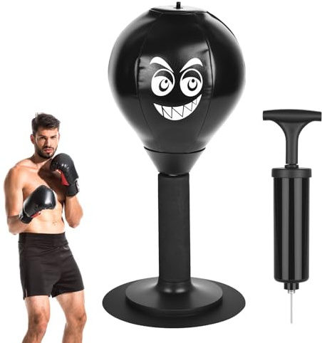 YYTECH Punchingbollsbord, kontor punchingboll, mini bords iboxningssäck med sugkopp och luftpump, skrivbord punching bag, sandsäck boxningspåsar, punching Ball set, för chef, kollegor, vänner