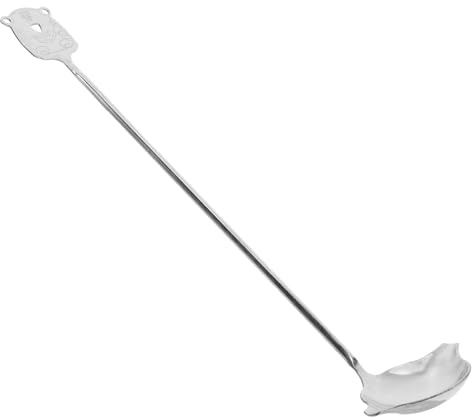 BESPORTBLE Louche à Sauce Inoxydable à Manche Long Angulé avec Bec Verseur Louche Polyvalente pour Service Précis de Soupes Sauces et Condiments Cuisine Professionnelle