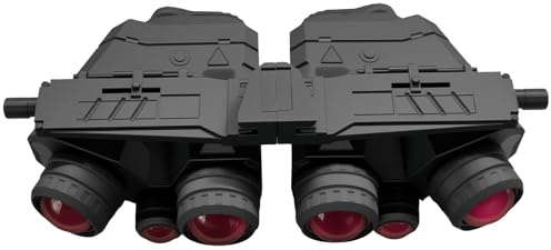 LZAQHMT Taktisches Nachtsichtgerät GPNVG18 (Vier-Augen-Modell) Mit Batteriefach (Modell Ohne Funktionen) & NVG-Halterung Airsoft-Helmzubehör for Cosplay Und Rollenspiel-Requisiten