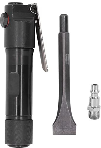 Scalpello pneumatico KP 764, pala pneumatica manuale di tipo dritto, testa autobloccante in lega di alluminio con porta di aspirazione da 1/4 di pollice, kit scalpello pneumatico (Stile americano)