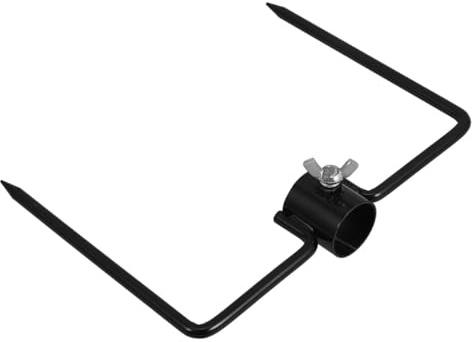 GLEAVI Estaca de Hierro Negra para Tierra 32 Cm, Soporte para Asta de Bandera y Ancla de Sombrilla, Estabilizador Resistente para Postes de 30-32 Mm, Accesorio Jardín Exterior para