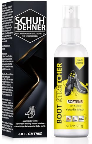 Halldeli Shoe Stretcher Spray, 170g Boot Stretcher Spray for Tight Leather, Dress Shoes, Heels, Loafers & Boots, Low-Odor Leather Softener for Shoes, No Residue Shoe Stretch Spray Easy to Use
