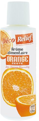 Déco Relief - Arôme Liquide Orange 125 ml - Arôme Alimentaire Pâtisserie & Yaourtière - Pour Gâteaux, Pâtisseries, Yaourts - Arôme Concentré - ARO06