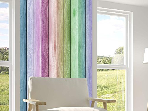 Oedim Bordüre Vertikal selbstklebend Vinyl Tapete und Wand Holz Farben | Bordüre Bordüre für Wände | Vinyl | Dekoration | mehrere Maße | Vliestapete | Deko Kantinen, Salons, Zimmer. 77x260cm