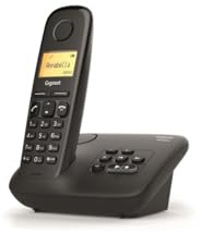 Gigaset AL170A Solo Téléphone fixe sans fil DECT/GAP Répondeur Noir [Version Française]