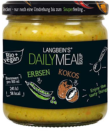 DAILY MEAL Erbsen-Kokos Bio-Suppe im Glas, 350 ml