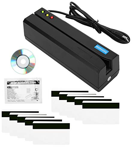 Writer Encoder Scanner, MSR605X Lecteur de Carte à Bande magnétique Indicateur LED Magstripe Writer 3 Pistes Logiciel Gratuit pour Installer Le Lecteur de Carte Writer USB Swipe Encoder Carte à Bande