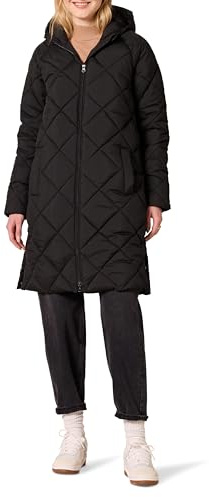 Amazon Essentials Manteau matelassé épais en Losange pour Femmes – Longueur Genou – Taille XXL – Noir