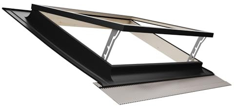 Emica - Rooflight Vasistas Opening | Best Line Anti-Hail Glass | Fir Wood | Skylight (90x48 Base x Height)
