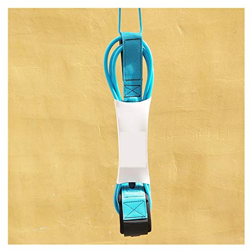 RH-HPC Surf Leine 9FT Surfbrettleine Longboard Knie Manschette Fuß Bein Seil Sicherheitskabel 7mm TPU Doppelte rostfreie Schwenk SUP Leash. (Color : Blue)