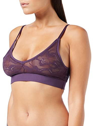 Sloggi Dam Go Allround Lace Bralette Bustier, Plommon, one size