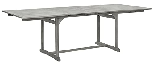 Festnight Holz Esstisch Quadrat Ausziehbar Gartentisch Ausziehbar Garten-Esstisch Balkontisch Ausziehbar Holztisch Gartentisch Holz (160-240) x100x75 cm Massivholz Akazie