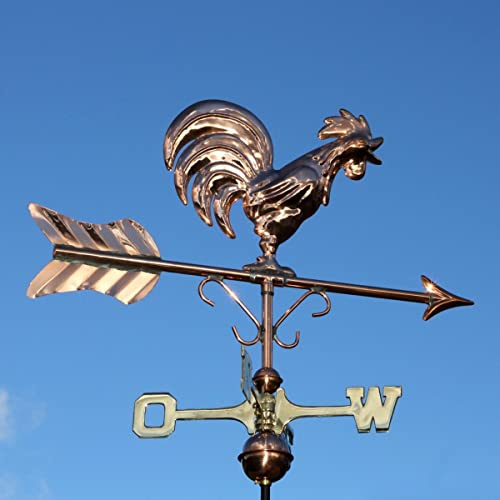 Mittelgroße Wetterfahne 415 – krähender Wetterhahn für Haus oder Garten