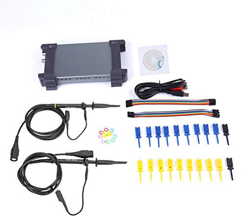 INPETS Oscilloscope USB PC 6022BL Bande passante 20 MHz 48 MSa/s Profondeur de mémoire 1 M 2 analyseur logique numérique + 16 canaux logiques/4116