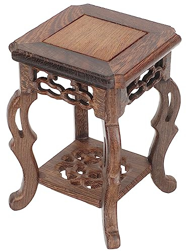 Garneck Pflanzenständer aus Holz 13,5x9 cm Klein Holz Blumenhocker Rustikal Hocker Blumentopfständer Pflanzenhocker für Kleine Pflanzen Hausgarten