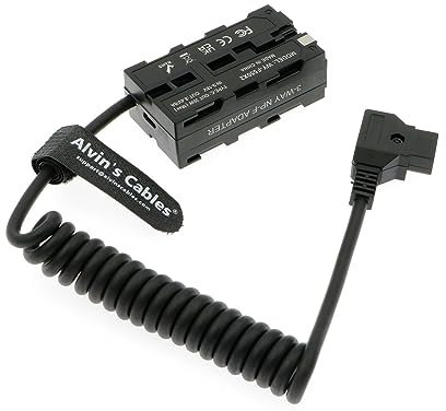 Alvin's Cables D-Tap auf doppelseitiges NP-F-Dummy-Akku-Stromadapterkabel für Atomos| SmallHD| Feelworld-Monitor, Ersatz für Sony NP-F550| F570| F770| F970-Batterie