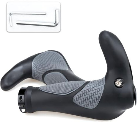 Jilskl Manillar de bicicleta antideslizante, empuñadura de goma para Mountain Bike, bicicleta de carretera, City Bike u otras bicicletas con ordinaria 2,2 cm
