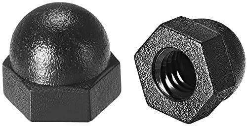 XYWHPGV Eichel Sechskant Hutmuttern - 50 Stück M4 Kuppelmuttern Nylon Sechskant Dekorative Hutmutter für Schrauben Bolzen Schwarz(17eaf af0ec e8879 001eb e6723 04c4f