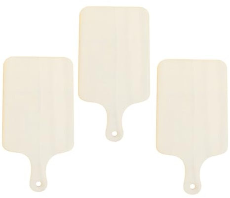 MAGICLULU Planche à Découper En Bois Multifonction 30x16x0,25 Cm Légère Blanche Non Polie Lot De 3 Mini Plateaux Service Pizza La Cuisine Maison