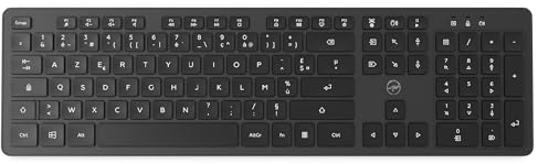 Mobility Lab – ML313986 – Clavier sans Fil Premium pour Windows – Récepteur USB et USB-C, Frappe précise, Touches Plates et silencieuses, Pavé numérique, Disposition AZERTY FR – Noir