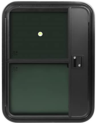 Wohnmobil-Fenster-Ersatz, Wohnmobil-Push-Pull-Fenster, Abgerundetes Eckfenster, Wasserdicht, Versiegelt, Glatt, Poliert, für Wohnmobil-Technik-Fahrzeuge (schwarz)