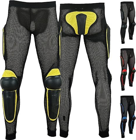 German Wear Schutz-Hosen für Erwachsene, atmungsaktive Stretch-Armor-Ausrüstung für Motorrad, Motocross und Skateboarding (DE/NL/SE/PL, Alphanumerisch, XL, Regular, Regular, Gelb)