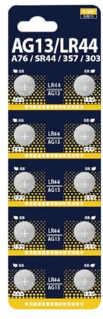 Limtula Pack Of 10/20 LR44 Button Cell Battery Coin Cell Battery For Watches Remote Key Long Terms Use Stable Voltages Output LR44 Batteries
