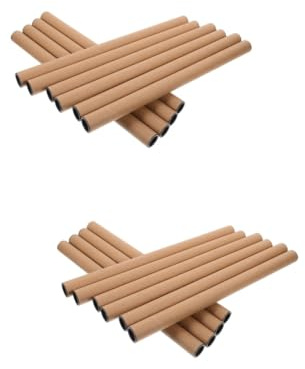 HAPINARY 20 Stk Versandrohr Pappröhren Zum Basteln Blaupausen-röhren Pappröhren Für Verpackungszwecke Versandhülsen Aus Pappe Poster-versandröhren Kraftkartonröhren Kartenröhre Khaki Papier