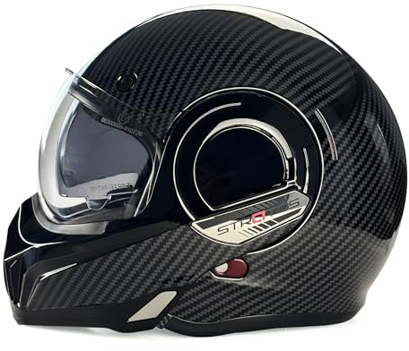 VPR F242 P/J Reverse Flip-Up Motorcycle Helmets - Double Visor Modular Jet Crash Helmet for Racing Sports Touring - Road Legal 22.06 Approved Adult Motorbike Helmets for Men Women