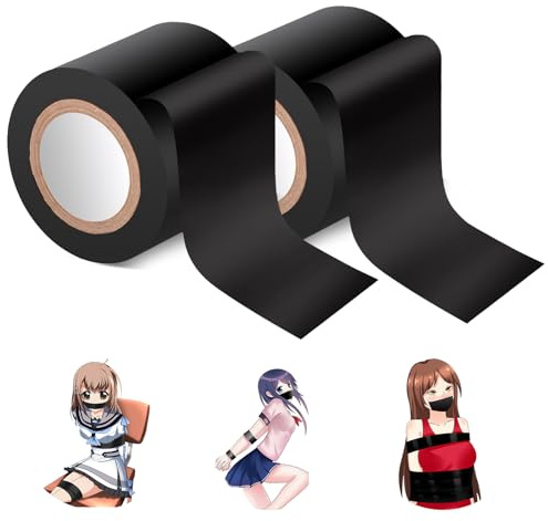 Qoosea Bondage Fesselband Wiederverwendbare Statische PVC-Fesseln für Paare 52.49ft Länge Ideal für Sinnliche Spiele und Bondage-Abenteuer(2 Packungen)