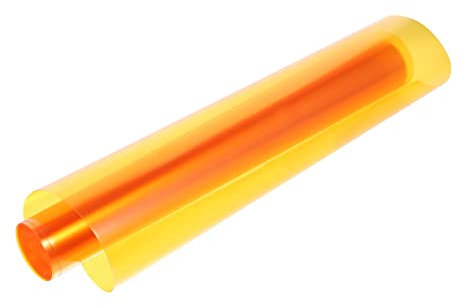CHILDWEET Selbstklebende Tönungsfolie Für Scheinwerfer Und Rücklichter Orange Vinyl Film Wetterbeständig Lichtdurchlässigkeit Einfache Anwendung Kratzschutz Für Fahrzeugbeleuchtung