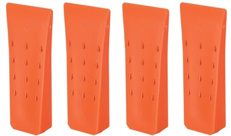 QUARKZMAN Cunei da Abbattimento in Plastica 4pz Cuneo Anteriore ABS 152 mm Cuneo Spaccalegna per Legna Cunei per Alberi Legno Accessori Forestali Foresta, Arancia