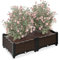 Relaxdays Jardinière, Aspect rotin, H x L x P : 23 x 80 x 40 cm, pour Le Balcon, Le Jardin ou la terrasse, Marron