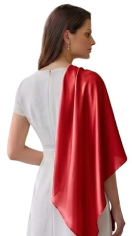LA FERANI Designer Seidentuch Uni Farbe Halstuch Seide Chiffon Tuch Umschlagtuch leicht 90x90cm Bandana Geschenk formelle Anlässe