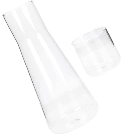 Zerodeko Jarra De Agua De Vidrio Transparente con Taza Set para y Bebidas para Decoración De Mesa y Diario