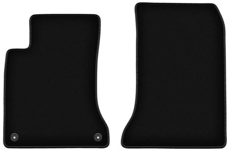 Wielganizator Velours Vorne Fußmatten passend für Mercedes W246 (2011-2018) | Qualität: Basic - Genaue Passform, rutschfeste Untregrund 2-teilig - Schwarz