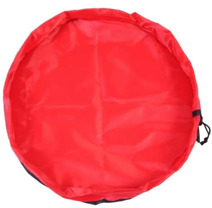 Wisafory Spielzeug Aufbewahrung Sack Aufbewahrungstasche für Spielzeug Kinder Spieldecke Aufräumsack Spielsack Aufbewahrung Teppich Kinderspielzeug Aufbewahrungsbeutel Großes Rot Durchmesser 1,5m