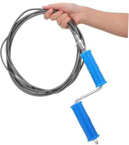 BUGUUYO 5m Utensile Flessibile Per Dragaggio Tubazioni Molla Per Rimuovere Intasati Strumento Anti-intasamento Per Scarichi Cucina e Bagno Manuale o Motorizzato