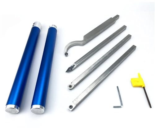 Juego de Herramientas para torneado de Madera, cincel para carpintería, Insertos de carburo, Cortador, Barra de Acero Inoxidable, Mango de Aluminio, torneado de Madera para Torno