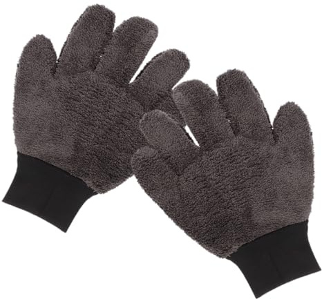 Amosfun Car Cleaning Gloves Replacement Daily Use Vehicle Washing Tool Outdoor Car Wash Gloves High Absorbency Wash Mitts Fleece