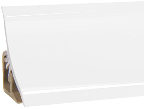 HOLZBRINK Profil d’étanchéité pour plan de travail, joint cuisine, profil décoratif, plinthe cuisine, Matériel PVC, couleur : Blanc 23x23mm 1 m