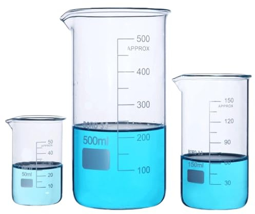 50 100 150 250 400 500 600 800 1000ml Glass Tall Form Beaker Labrotary Glassware Experiment (400ml 2 PCS)