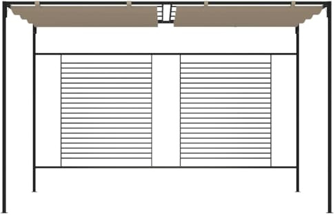 SKM Belv閐鑢e avec auvent r閠ractable 3x4x2,3 m Taupe 180 g/m?Maison & Jardin,Pelouses & Jardins,Vie en ext閞ieur,Structures ext閞ieures,Auvents & abris,Taupe,53.8KG,313624