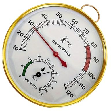 Indicateur De Température Et D'Hygrométrie Pour Sauna,Moniteur de Température et d'Humidité,Thermomètre Hygromètre Intérieur - Pour Sauna Intérieur Maison Douche Piscine Vapeur