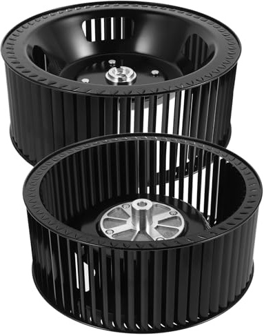 HYTROVE 2pezzi Ruota Ventola per Cappa Cucina in Metallo Nero, Accessorio Motore Ventilatore Alta Durabilità e Tecnologia Avanzata, per Sostituzione e Uso Domestico