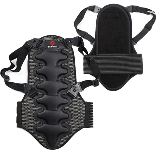 Protector de espalda para moto, esquí, snowboard, protector de espalda con correa, antideslizante, peso reducido, protección dorsal para snowboard para hombre y mujer