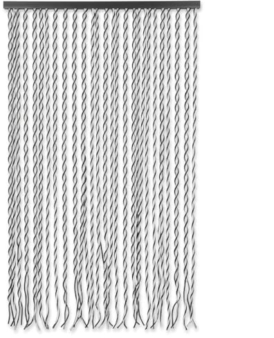 Pincho Cortina para Puerta Exterior Espiral Antimoscas para Puerta, Tiras Bicolor Decorativas, Interior y Exterior Resistente de Paso Fácil para Terraza y Balcón - 90 x 200 cm, 40 Tiras