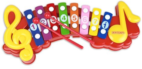 Bontempi-0835-Xylophone avec 8 notes de couleurs métalliques, 55 0835